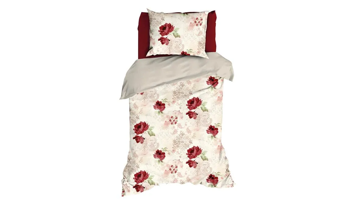 Satin d’Or Grace housse de couette rouge