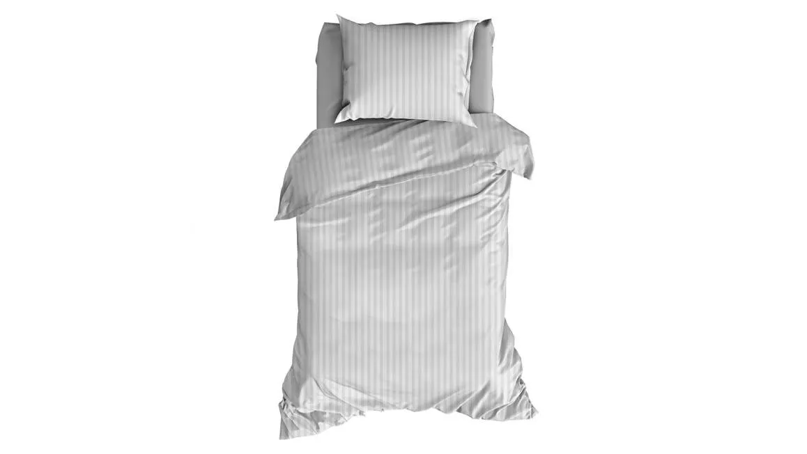 Satin d'Or Jacquard housse de couette argent