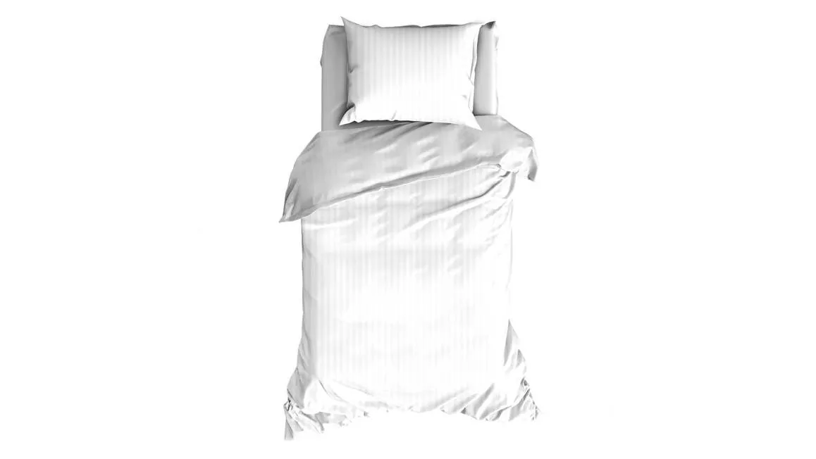 Satin d'Or Jacquard housse de couette blanc
