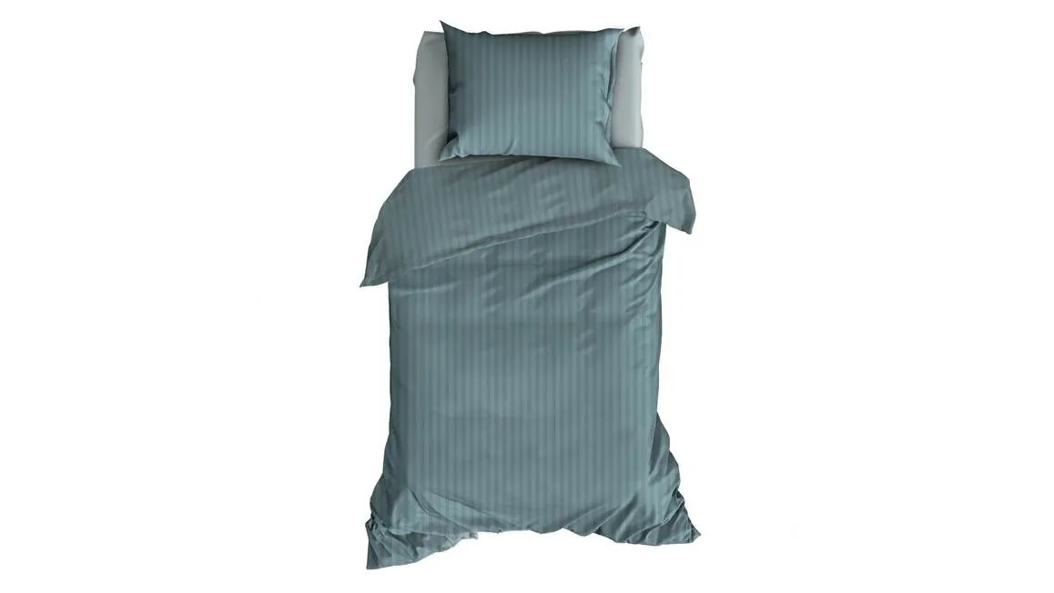 Satin d'Or Jacquard housse de couette bleu