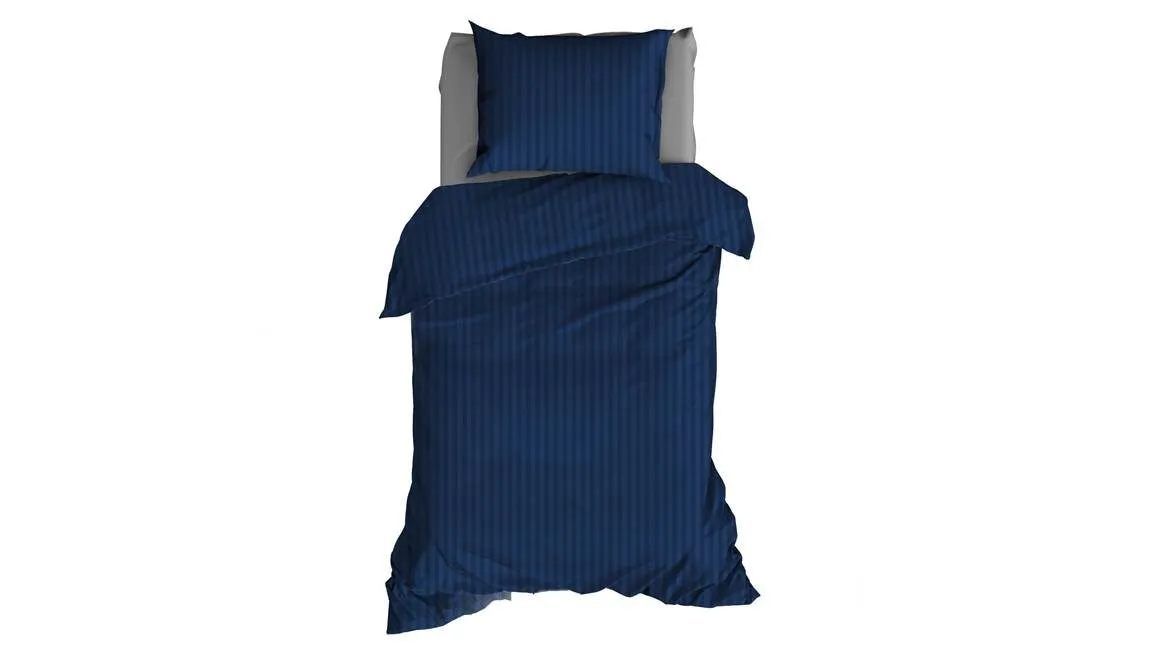 Satin d'Or Jacquard housse de couette bleu nuit