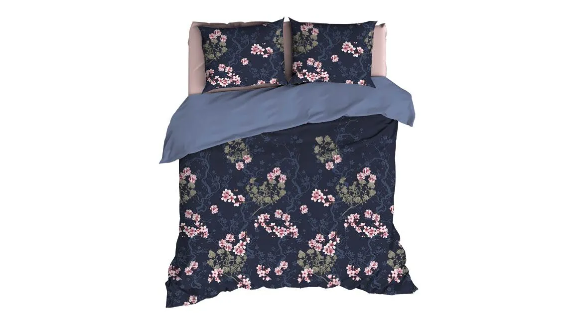 Satin d’Or Naoki housse de couette bleu manoir