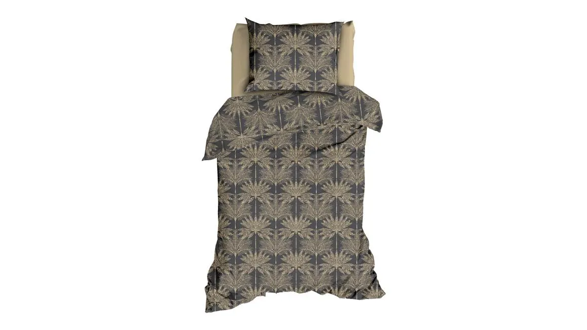 Satin d’Or Palmyra housse de couette anthracite