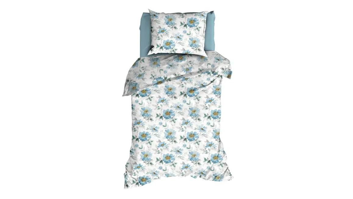 Satin d'Or Rafaella housse de couette bleu