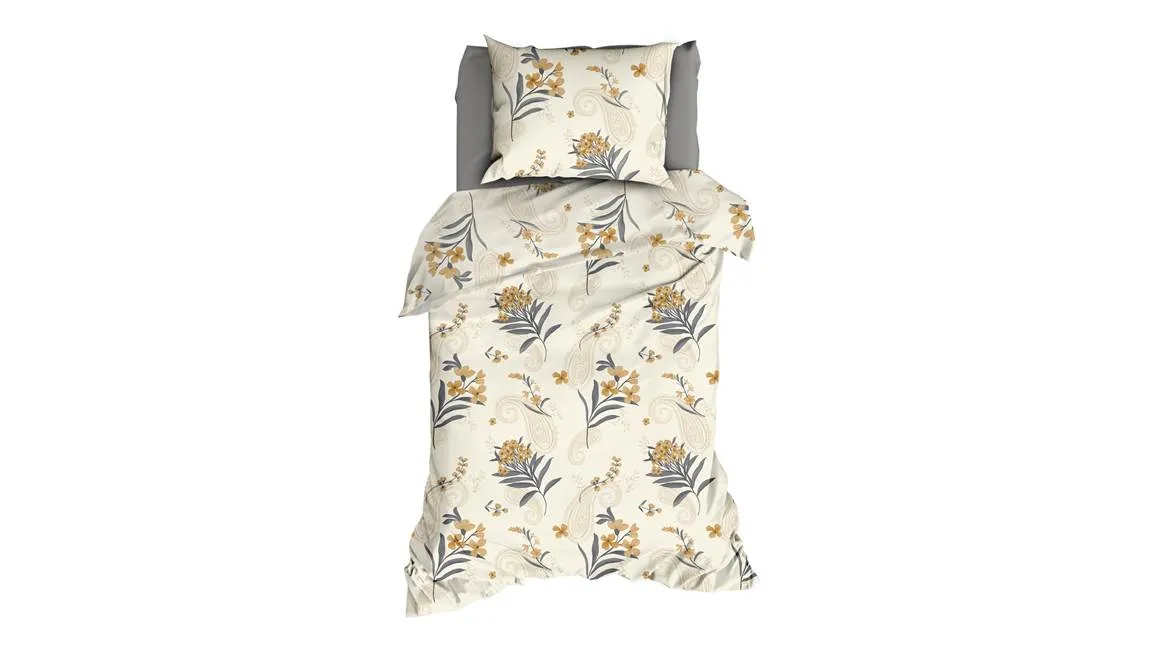 Satin d’Or Rodarte housse de couette blanc cassé