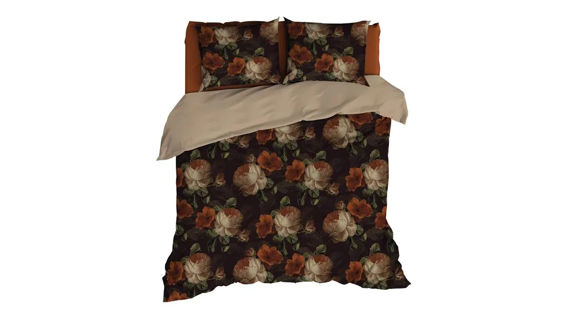 Satin d'Or Valeria housse de couette marron