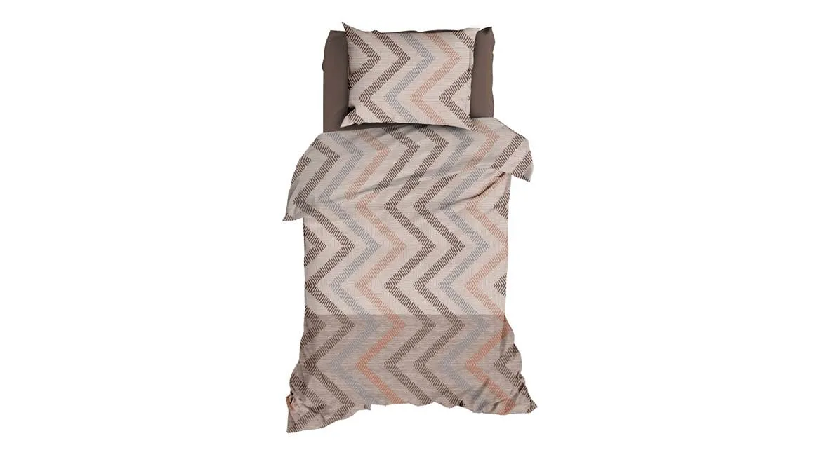 Satin d’Or Ziggo housse de couette taupe/beige