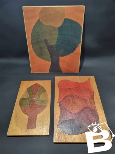 Série de 3 puzzles vintage