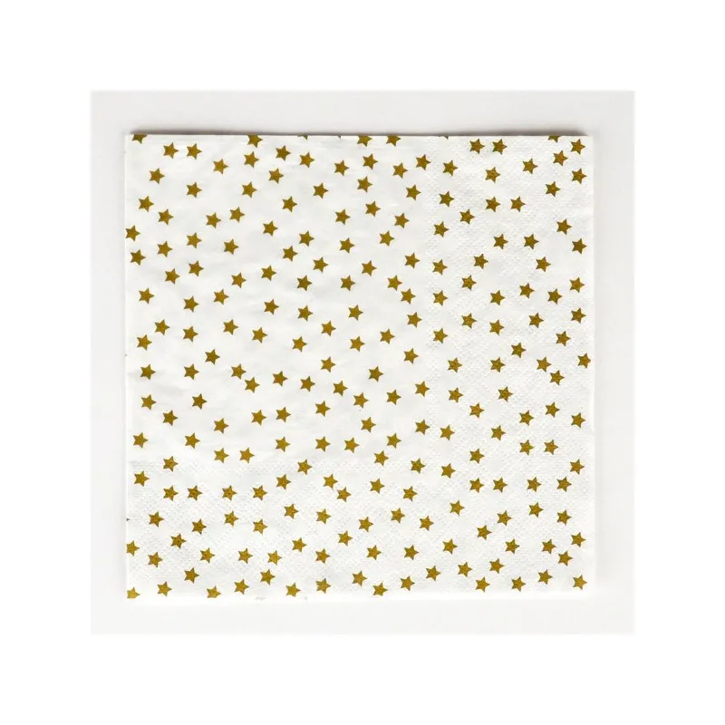 serviette etoiles dorées