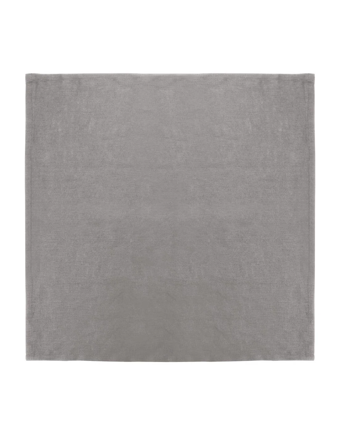 Serviettes de table en lin Olympia grises 400x400mm (lot de 12)