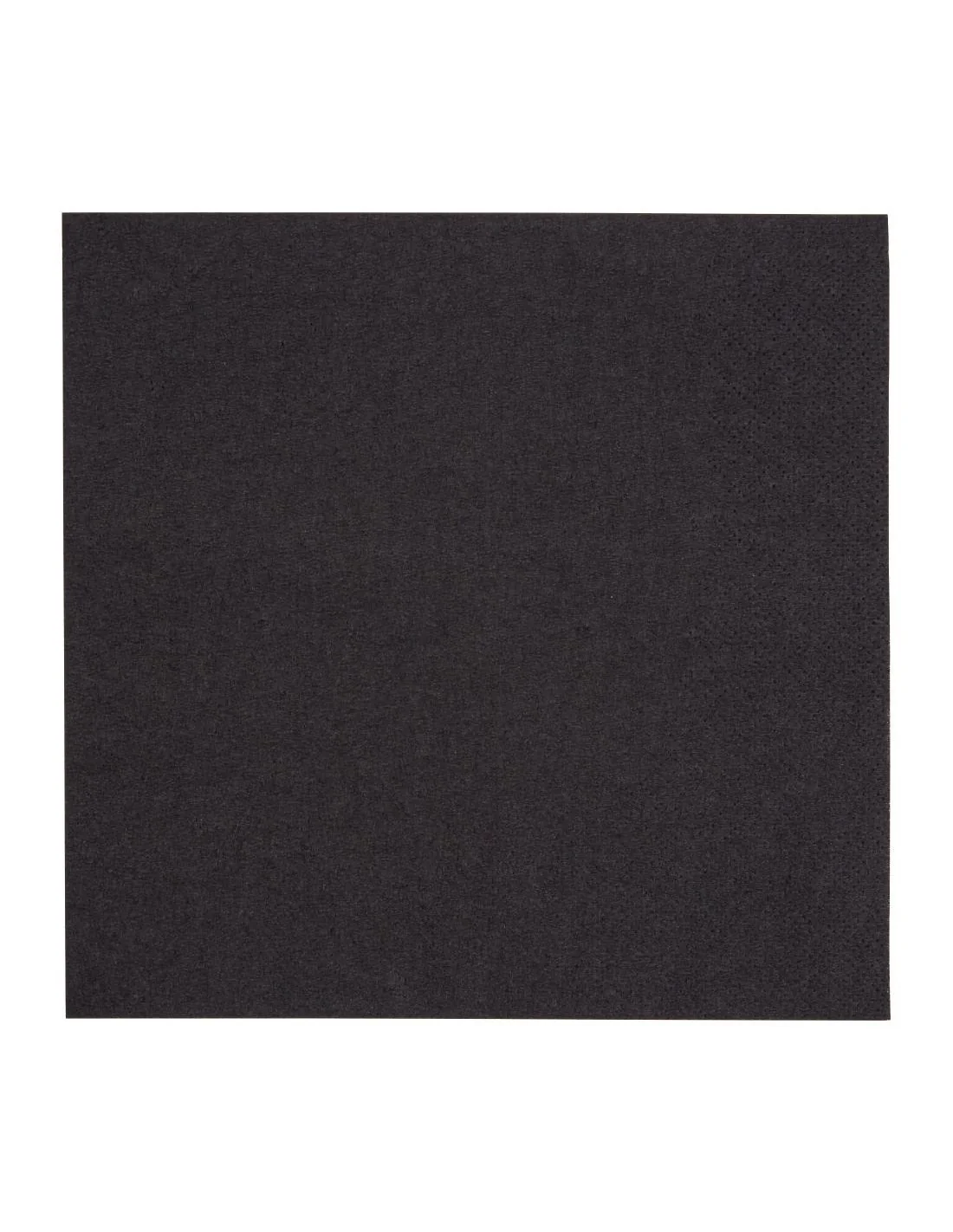 Serviettes snacking 2 plis pliage 1/4 Fiesta Recyclable 330mm noires (lot de 2000)