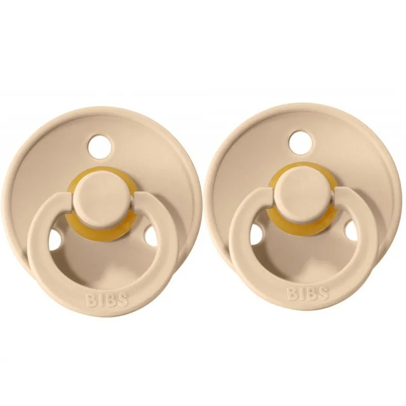 set 2 pacifiers bibs vainilla