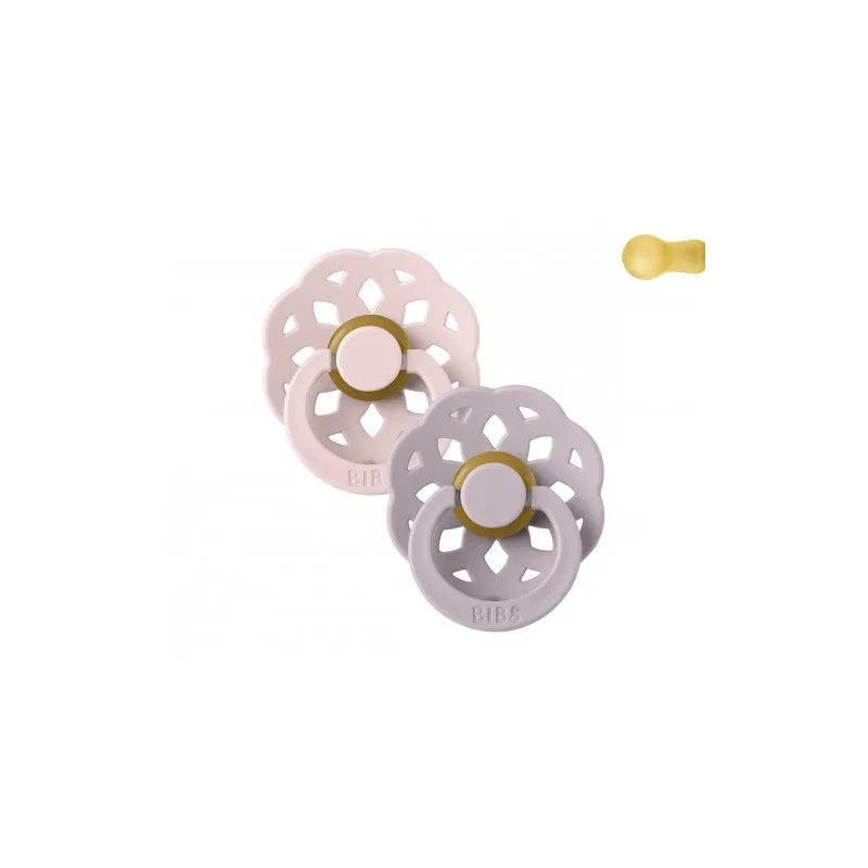 set 2 tétines bibs boheme blossom/lilac