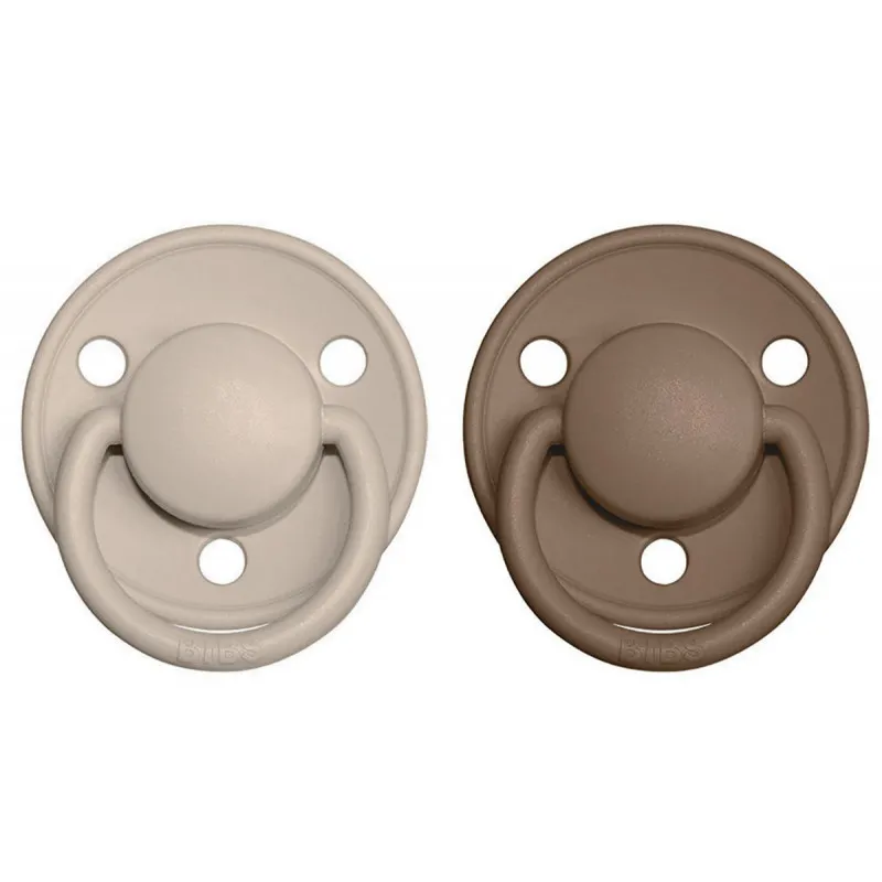 set 2 tétines bibs de lux vanilla/oak