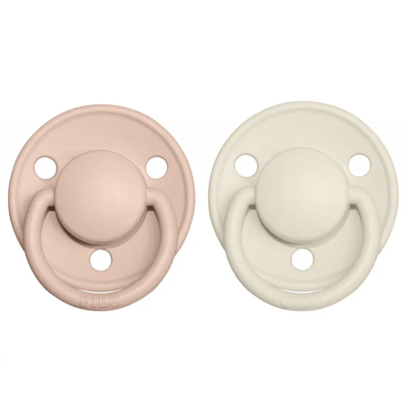 set 2 tétines bibs lux blush/ivory