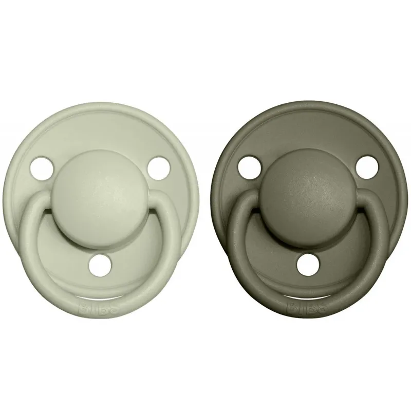 set 2 tétines bibs lux sage/hunter green