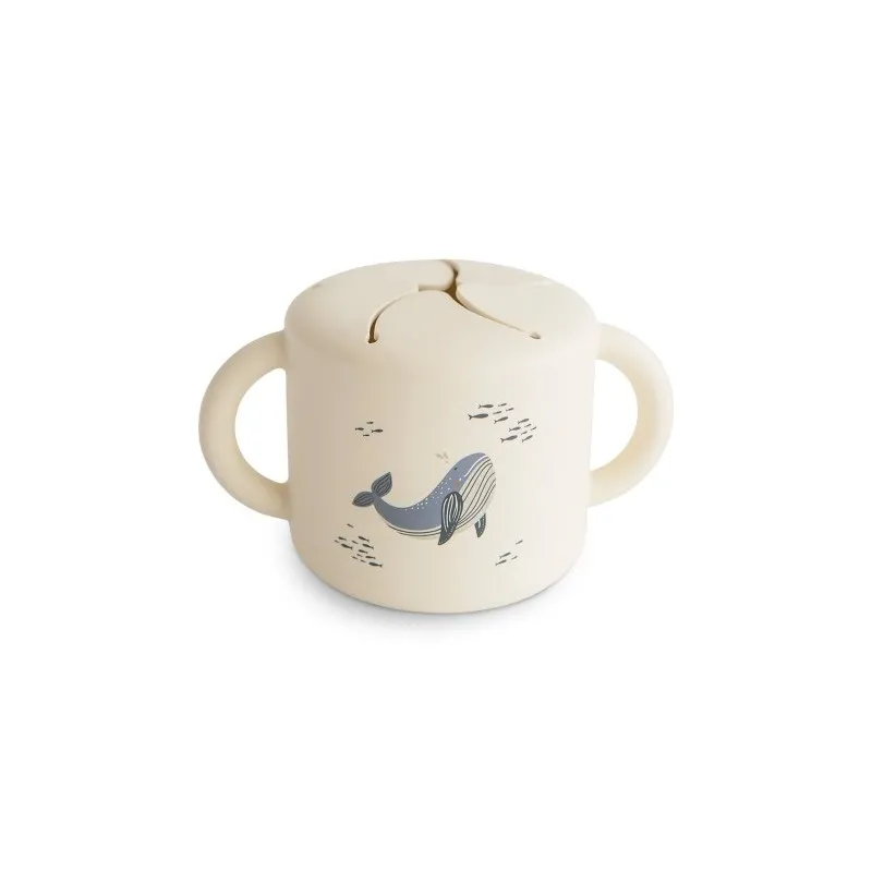 taza para snack silicona mushie whales