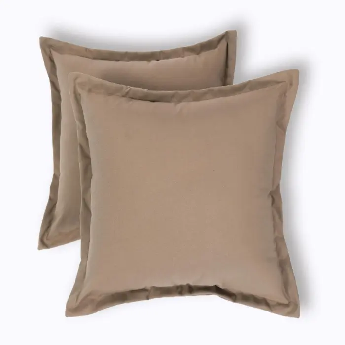 Coussin d’extérieur imperméable Taupe, 45x45 cm – Lot de 2