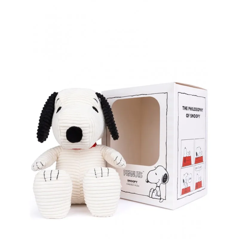snoopy sitting corduroy cream in giftbox