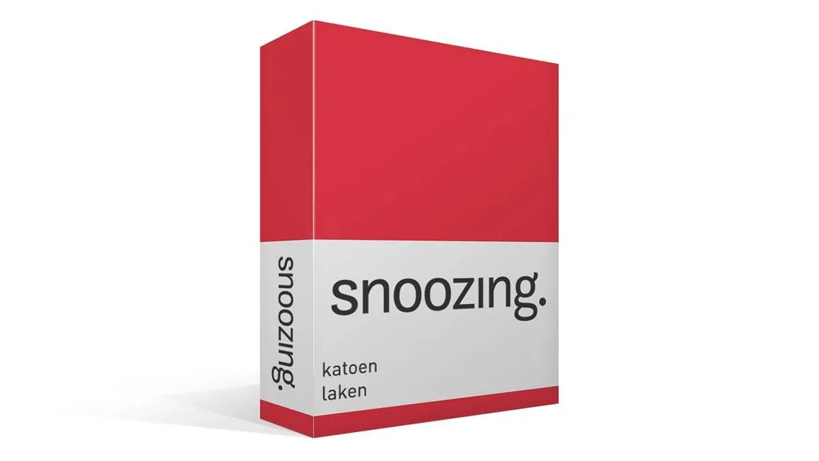 Snoozing drap coton 57 fils rouge