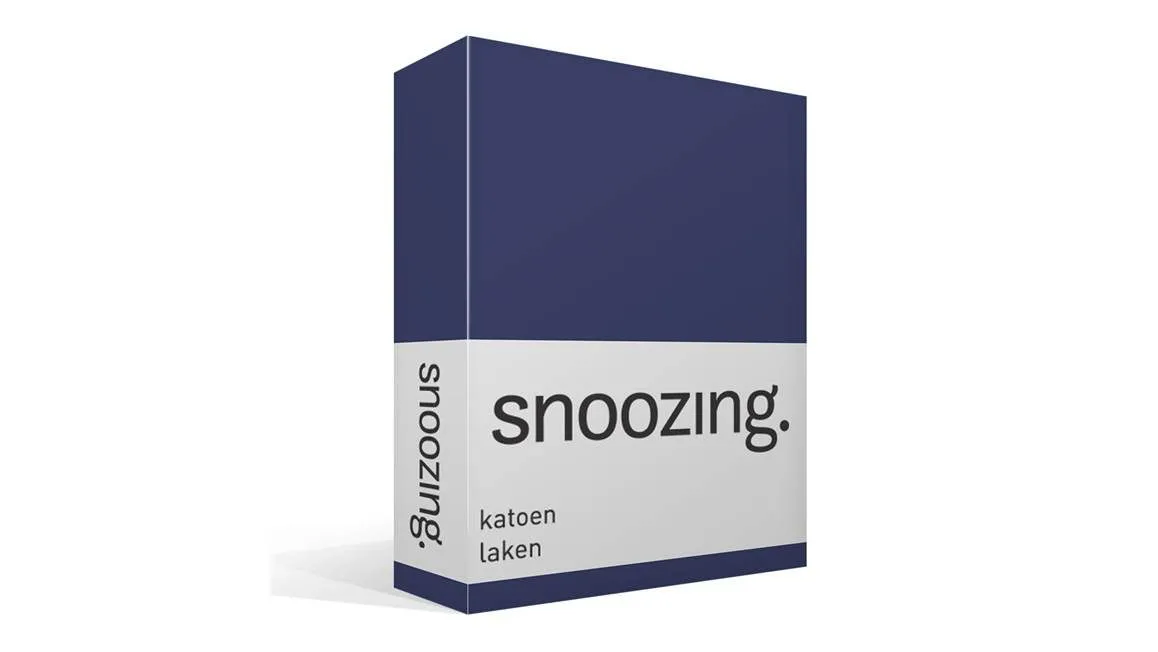 Snoozing drap coton 57 fils marine