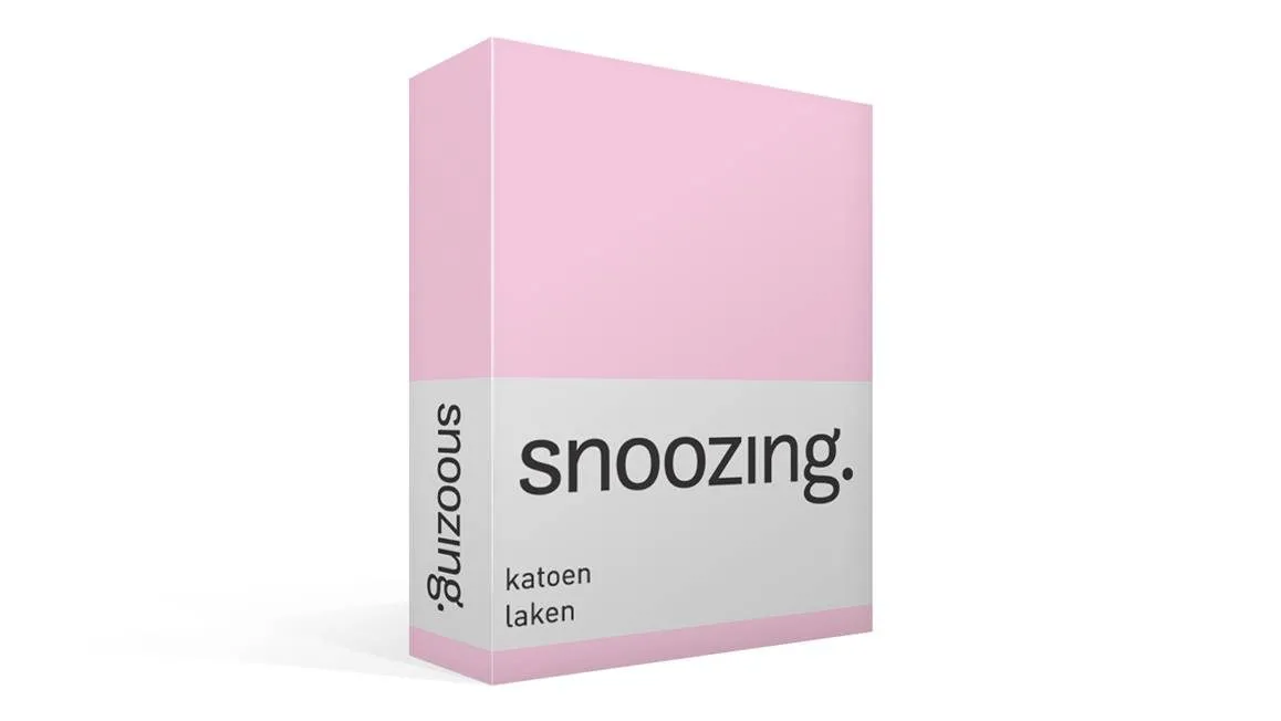 Snoozing drap coton 57 fils rose