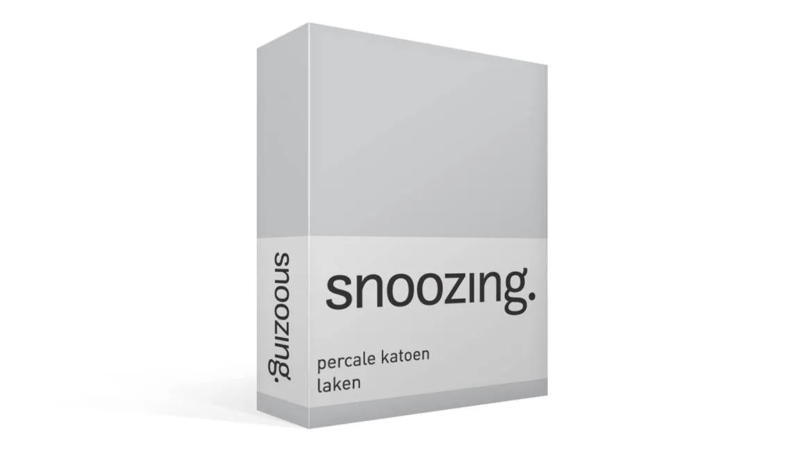 Snoozing drap percale gris