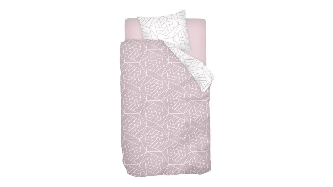 Snoozing Laslo housse de couette en flanelle rose