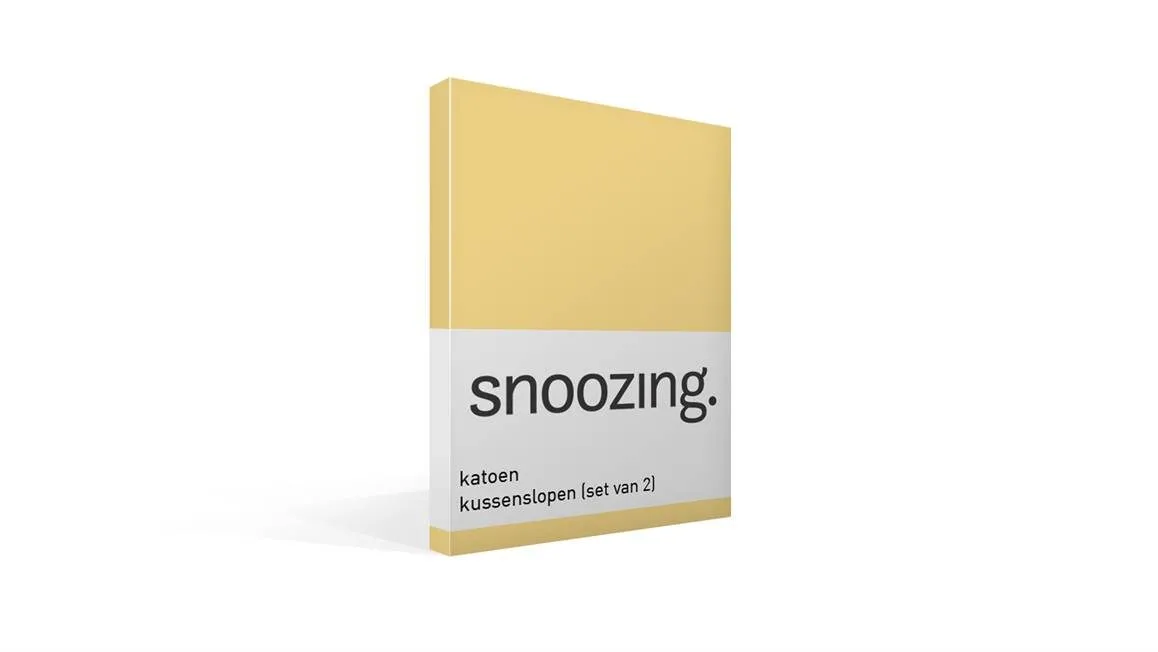 Snoozing taies d'oreiller coton (lot de 2) jaune