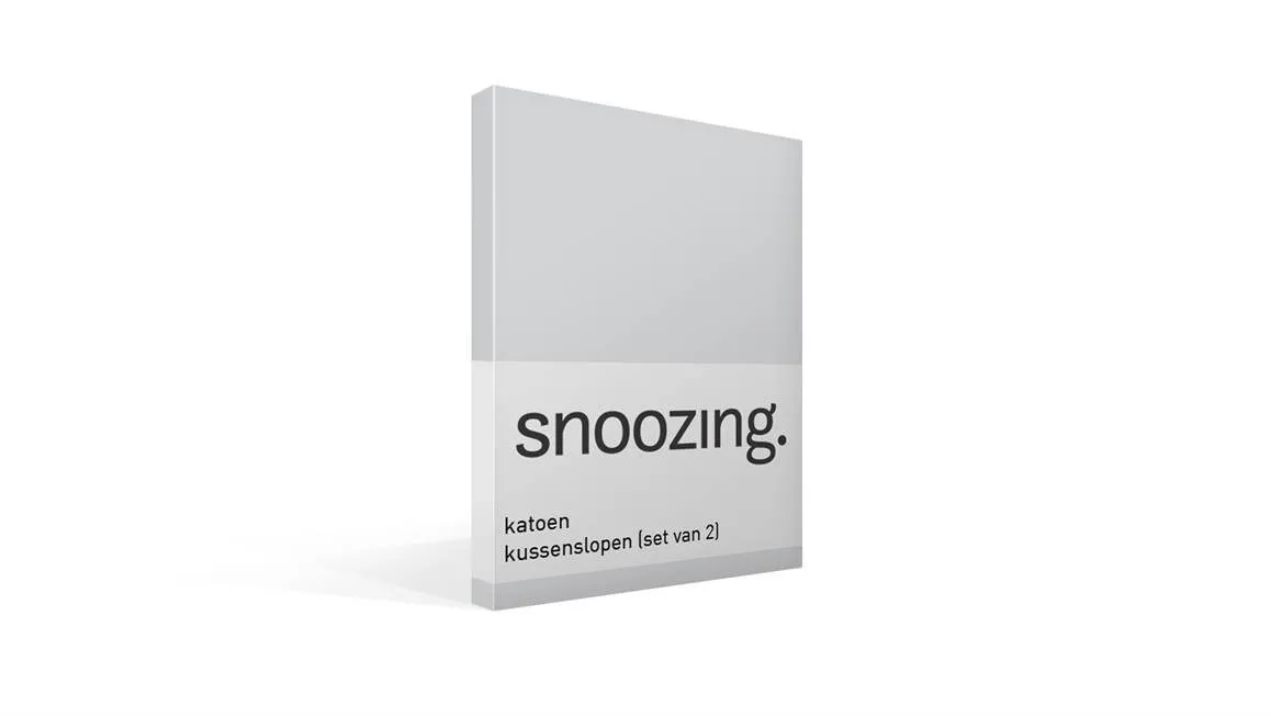 Snoozing taies d'oreiller coton (lot de 2) gris