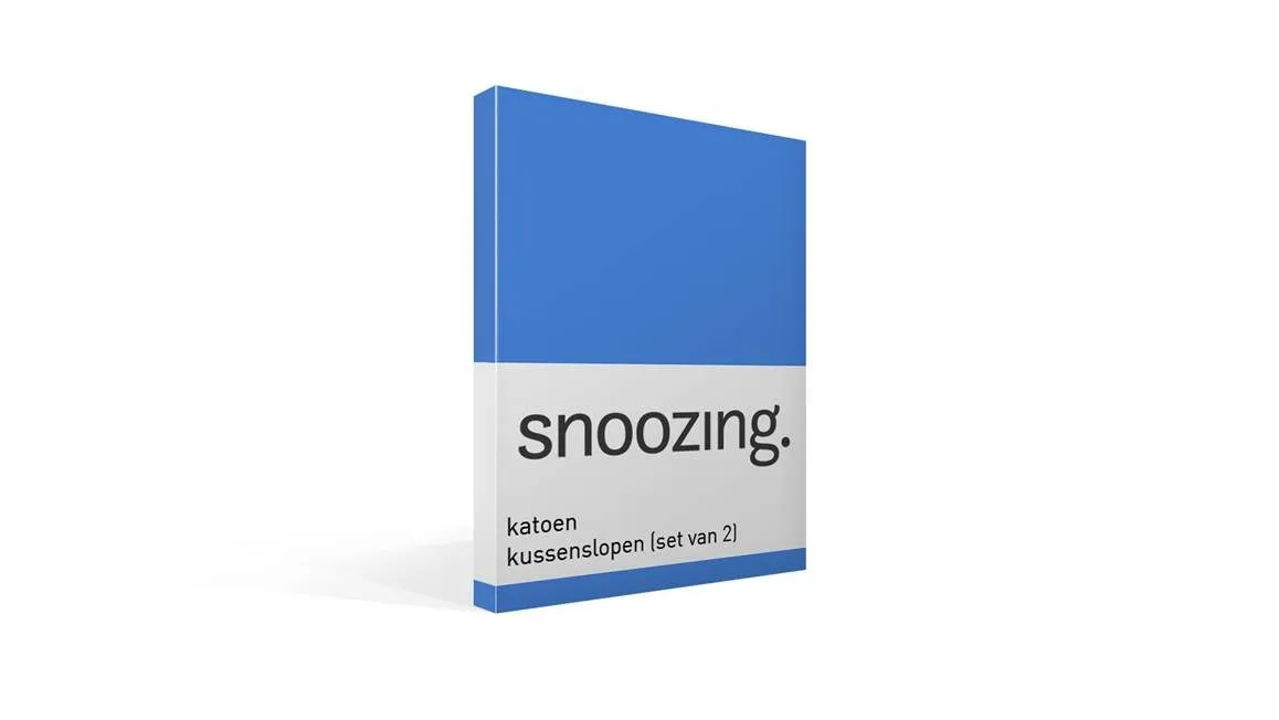 Snoozing taies d'oreiller coton (lot de 2) bleu royal