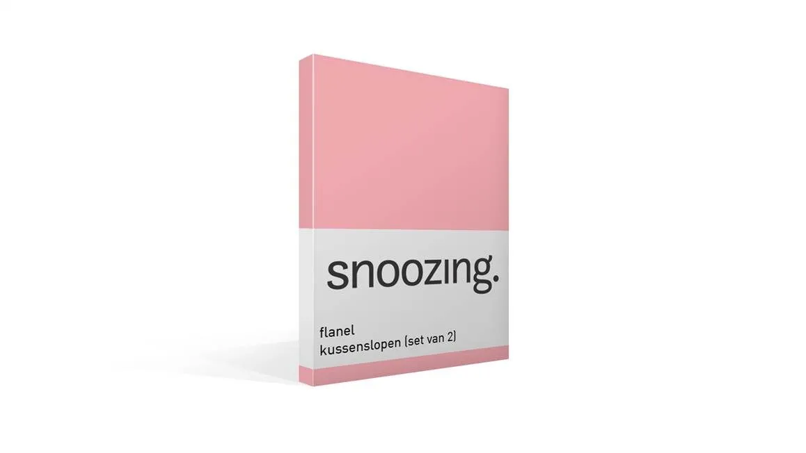 Snoozing taies d'oreiller flanelle (lot de 2) rose
