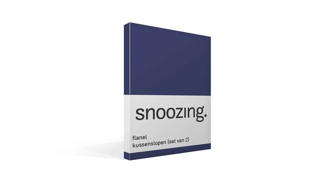 Snoozing taies d'oreiller flanelle (lot de 2) marine