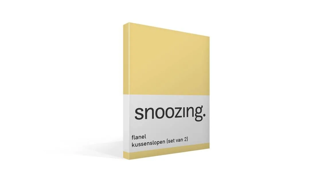 Snoozing taies d'oreiller flanelle (lot de 2) jaune