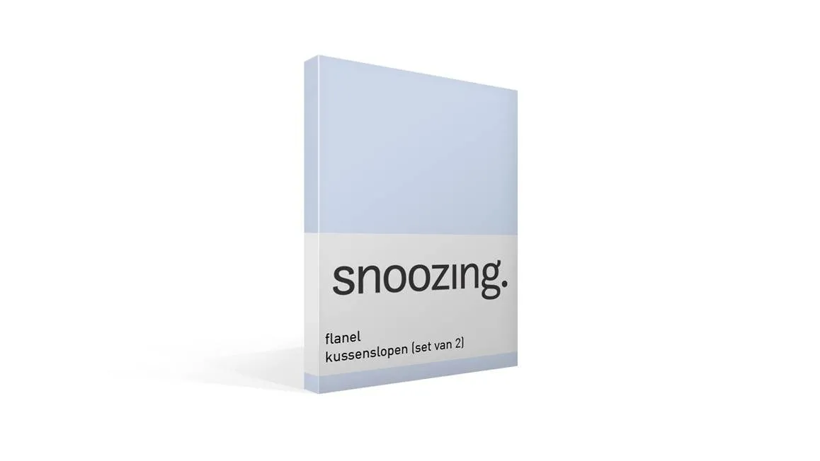 Snoozing taies d'oreiller flanelle (lot de 2) bleu ciel
