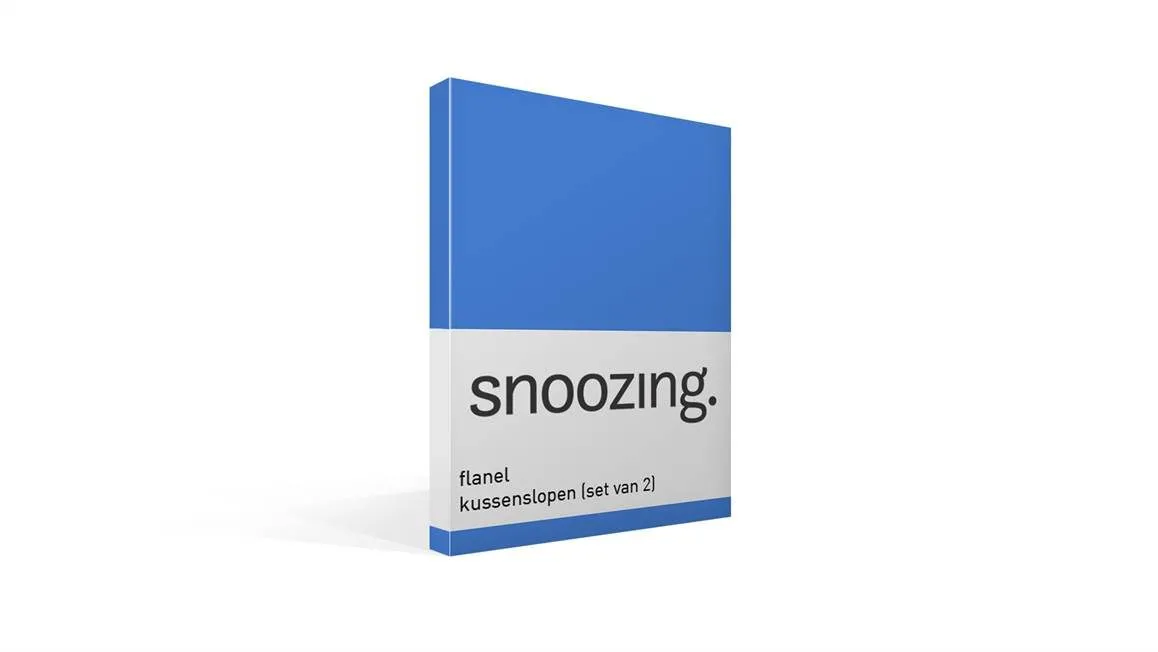 Snoozing taies d'oreiller flanelle (lot de 2) bleu royal