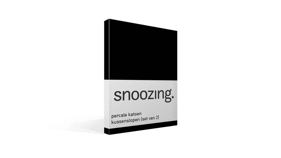 Snoozing taies d’oreiller percale (lot de 2) noir