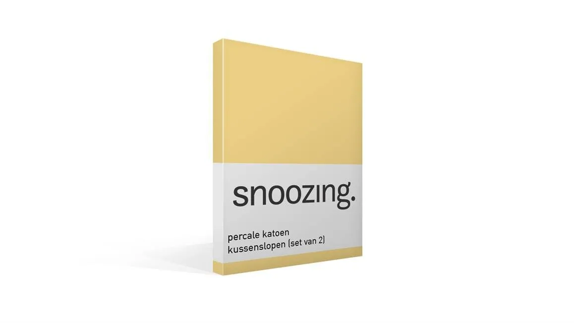 Snoozing taies d’oreiller percale (lot de 2) jaune