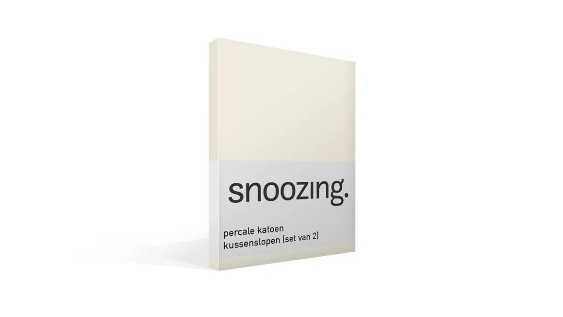 Snoozing taies d’oreiller percale (lot de 2) ivoire