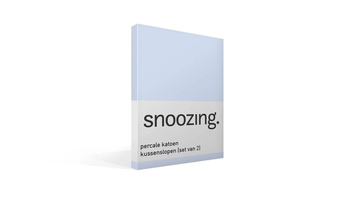 Snoozing taies d’oreiller percale (lot de 2) bleu ciel