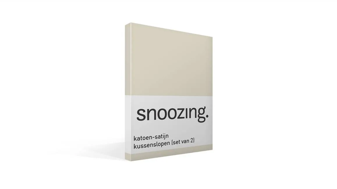 Snoozing taies d'oreiller satin (lot de 2) ivoire