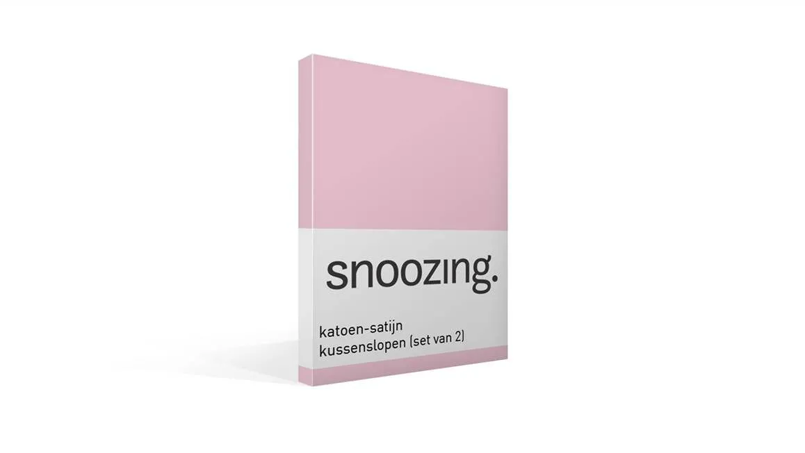 Snoozing taies d'oreiller satin (lot de 2) rose
