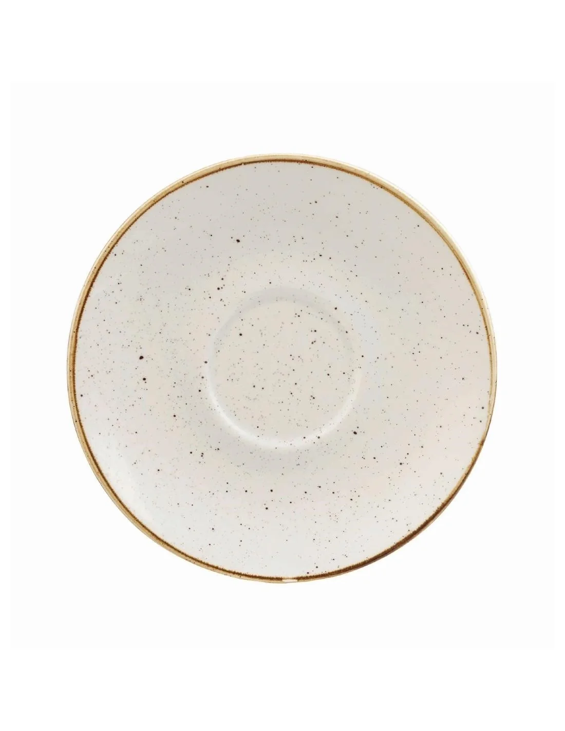 Soucoupes à cappuccino Churchill Stonecast Barley White 156mm (Lot de 12)