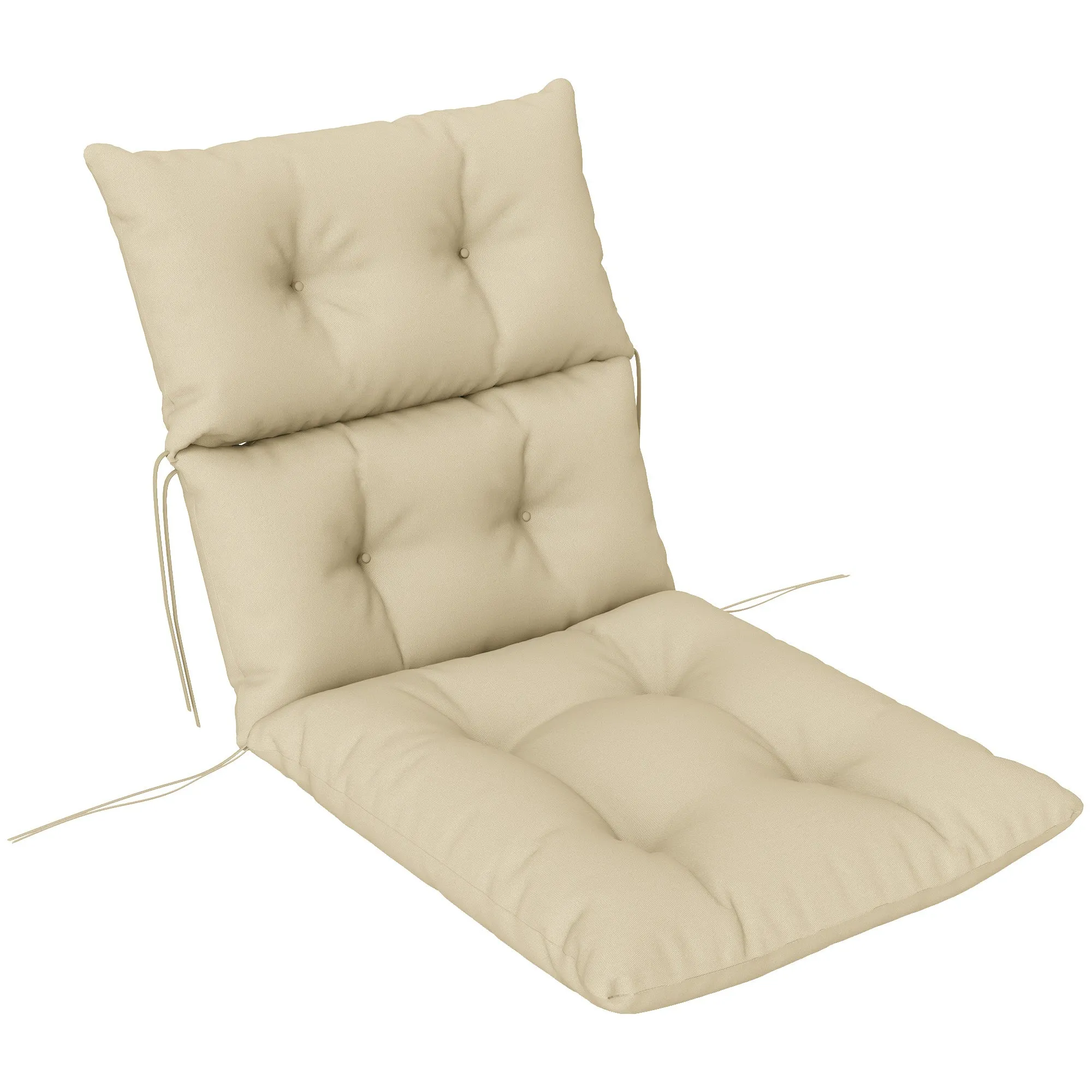 115 x 56cm Rocking Chair Padded Seat Cushion Beige
