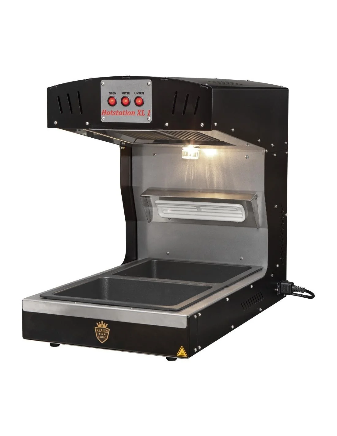 Station de maintien au chaud avec bac GN 1/1 Hotstation 1 XL Grillomax 3D 1600W