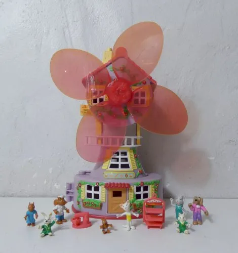 style Polly Pocket Mini Sweety Moulin Boulangerie personnages + accessoires 1996