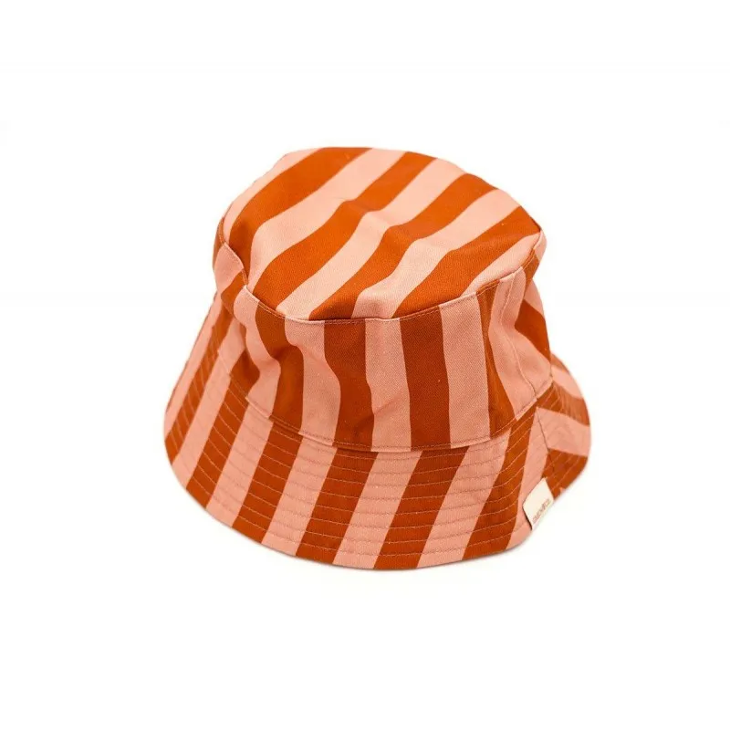 sunset/tierra stripes reversible swim cap