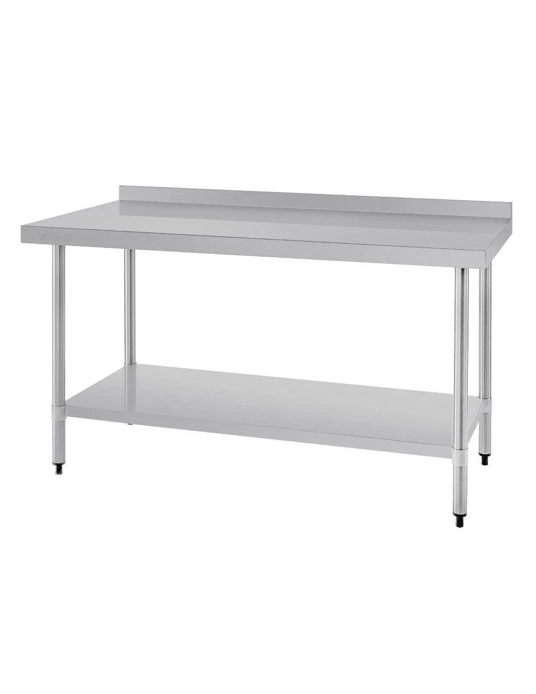 Table de préparation avec rebord en acier inoxydable Vogue 1500 x 600mm
