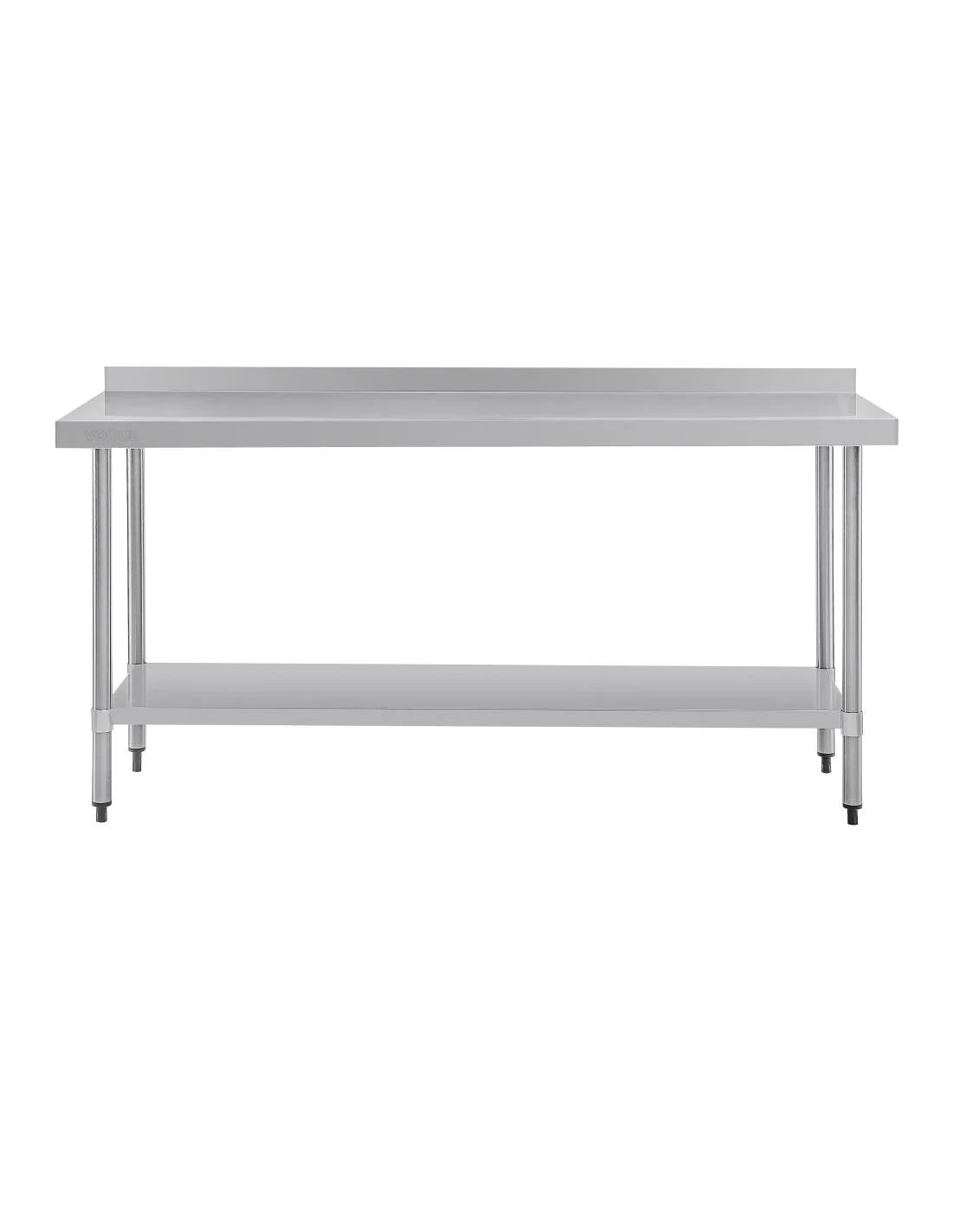 Table de préparation avec rebord en acier inoxydable Vogue 1800 x 600mm