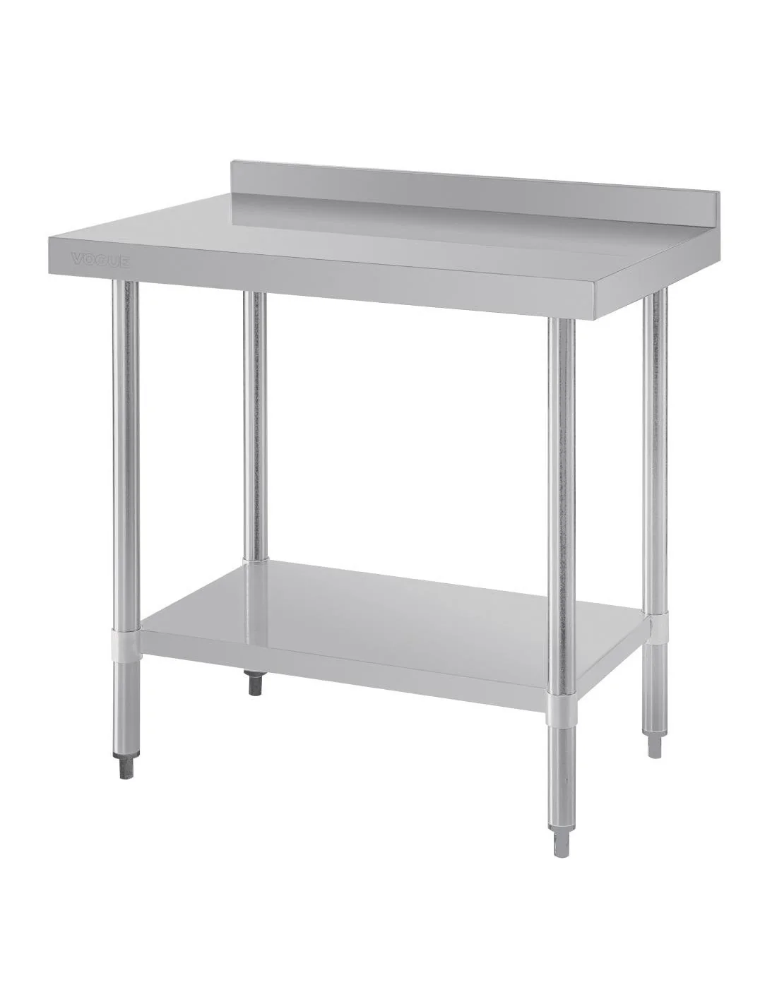 Table de préparation avec rebord en acier inoxydable Vogue 900 x 600mm